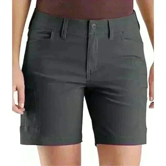 Women’s Carhartt Plus Size Utility Cargo Shorts Black Canvas Size 16 NWT - Picture 2 of 7